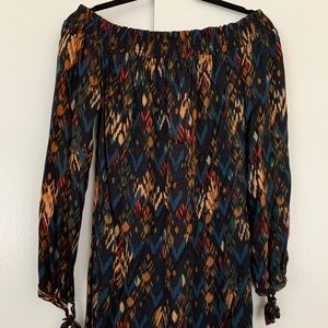 Off the shoulder knee length dress